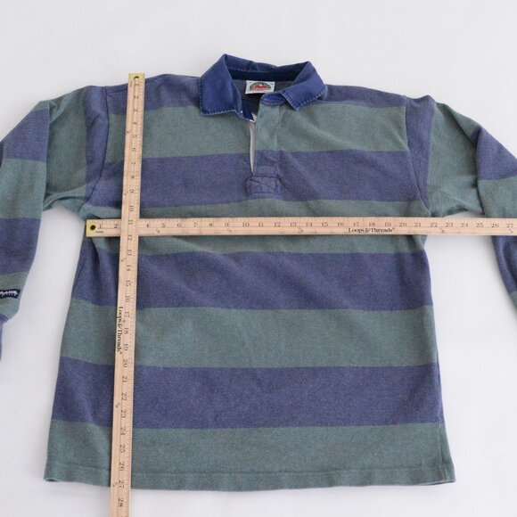Striped Green and Blue Polo Shirt - Picture 3 of 10
